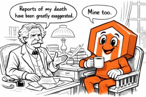 Mark Twain's and Magento's premature deaths regularly reported